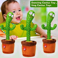 HelloKimi Singing Dancing Cactus Plush Toy for Kids