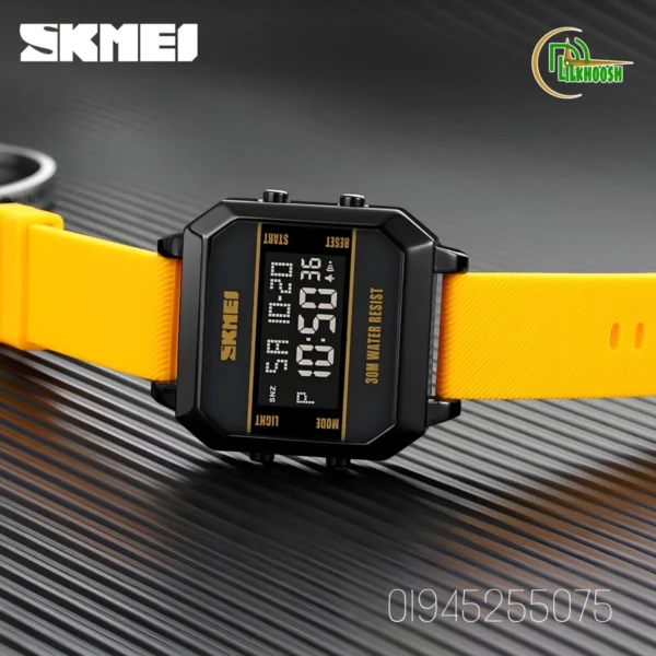 SKMEI 1848 LED Luminous Fashionable Sport Watch(Yellow Belt) - Image 3