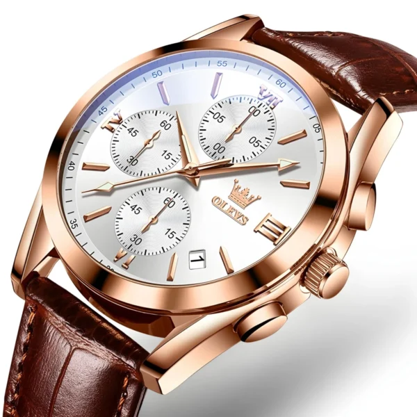 Olevs 2872 Quartz Wrist watch(White Dial) - Image 2
