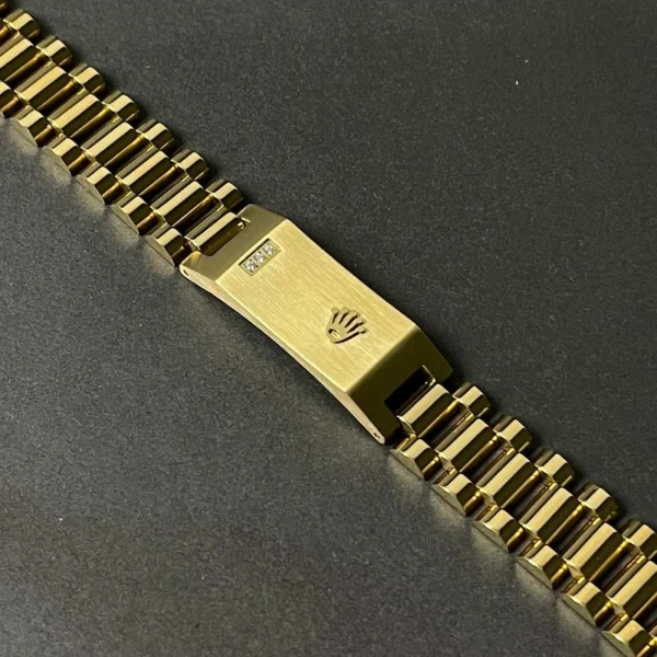 Original Rolex Crown Design Stylish Men's Stainless Steel Bracelet (Gold) - Image 4